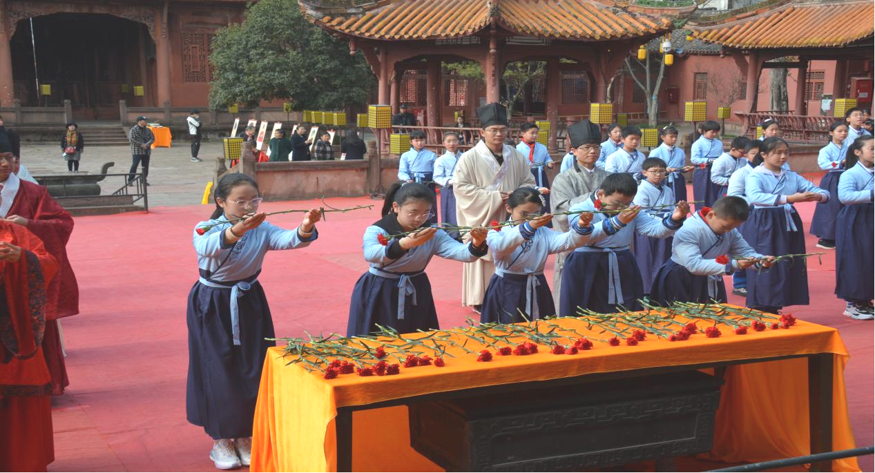 香港学生走进德阳文庙开展“释菜礼”研学旅行活动(图4)